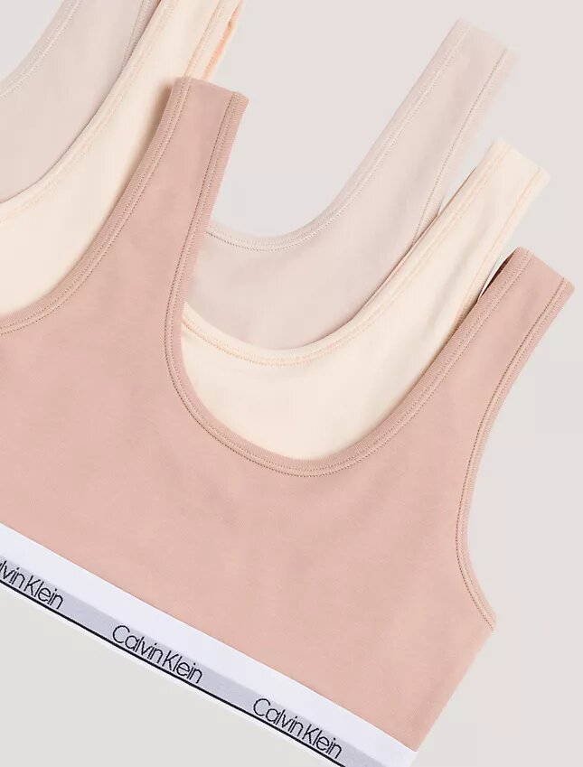 Zestaw 3 biustonoszy Cotton Stretch Bralette Unlined dla dziewczynek Zestaw 3 biustonoszy Cotton Stretch Bralette Unlined dla dziewczynek