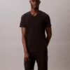 Zestaw 3 koszulek z Cotton Stretch o kroju slim fit z dekoltem w serek Zestaw 3 koszulek z Cotton Stretch o kroju slim fit z dekoltem w serek