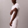 Zestaw 3 koszulek z Cotton Stretch o kroju slim fit z dekoltem w serek
