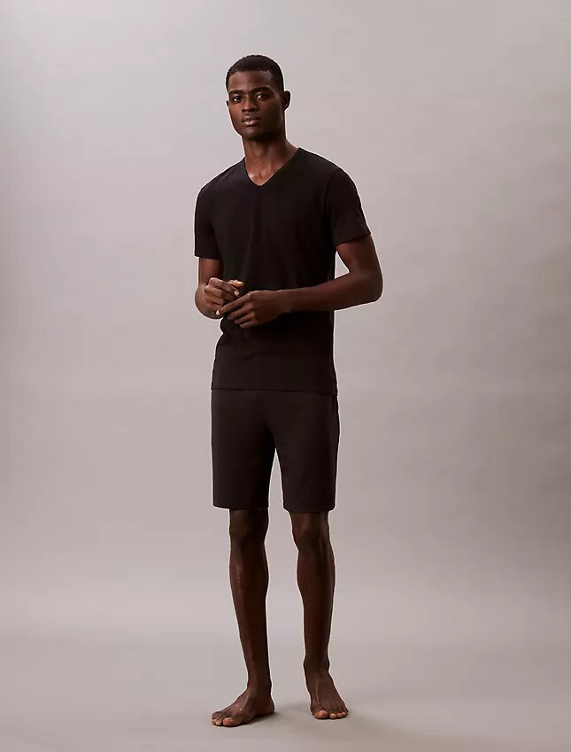 Zestaw 3 koszulek z Cotton Stretch o kroju slim fit z dekoltem w serek Zestaw 3 koszulek z Cotton Stretch o kroju slim fit z dekoltem w serek
