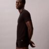 Zestaw 3 koszulek z okrągłym dekoltem o dopasowanym kroju, wykonanych z Cotton Stretch