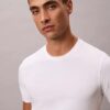 Zestaw 3 koszulek z okrągłym dekoltem o dopasowanym kroju, wykonanych z Cotton Stretch