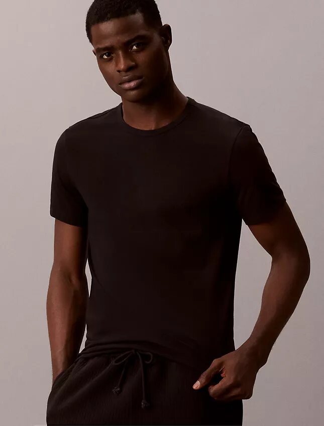 Zestaw 3 koszulek z okrągłym dekoltem o dopasowanym kroju, wykonanych z Cotton Stretch Zestaw 3 koszulek z okrągłym dekoltem o dopasowanym kroju, wykonanych z Cotton Stretch
