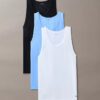 Zestaw 3 topów bez rękawów z Cotton Stretch Zestaw 3 topów bez rękawów z Cotton Stretch