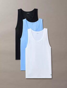 Zestaw 3 topów bez rękawów z Cotton Stretch Zestaw 3 topów bez rękawów z Cotton Stretch