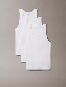 Zestaw 3 topów bez rękawów z Cotton Stretch Zestaw 3 topów bez rękawów z Cotton Stretch