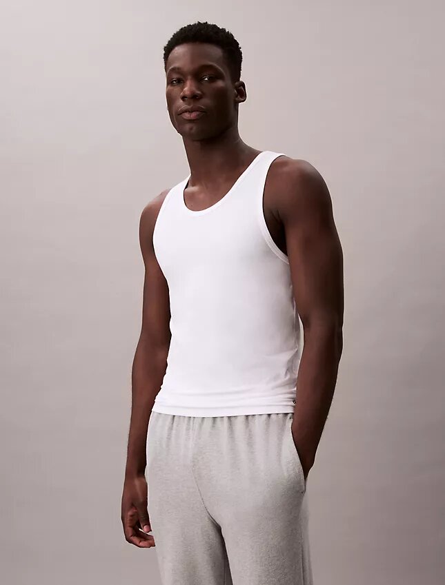 Zestaw 3 topów bez rękawów z Cotton Stretch Zestaw 3 topów bez rękawów z Cotton Stretch