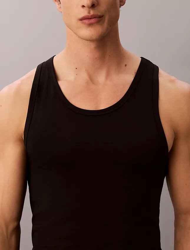 Zestaw 3 topów bez rękawów z Cotton Stretch Zestaw 3 topów bez rękawów z Cotton Stretch