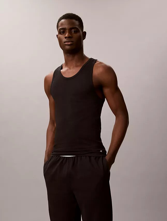 Zestaw 3 topów bez rękawów z Cotton Stretch Zestaw 3 topów bez rękawów z Cotton Stretch