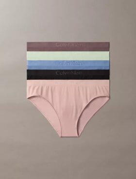 Zgrzewane, elastyczne, bezszwowe bikini slipy, zestaw 5 sztuk